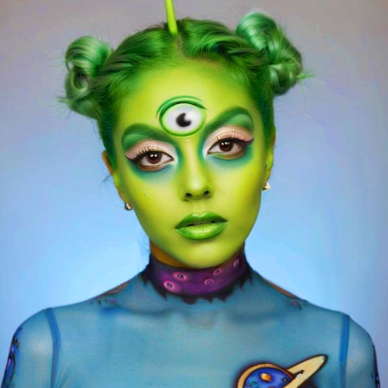 Mysense Alien Headband and Ogre Green Face Paint Kit,Alien Costume Accessories for Women Adults,Halloween Ears Headband for Cosplay Theme Parties - Image 5